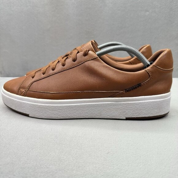 Kizik Vegas Mens Size 11.5 Shoes‎ Brown Leather Hands Free Slip On Sneakers main image 7